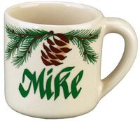 Hot Cocoa Mug with Pine Cones