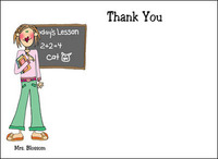 Customized Teacher Thank You Note Cards